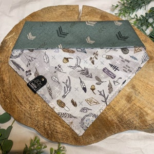 Forest Forager Double Sided Bandana 100% Cotton Geometric, Forest, Foraging image 3