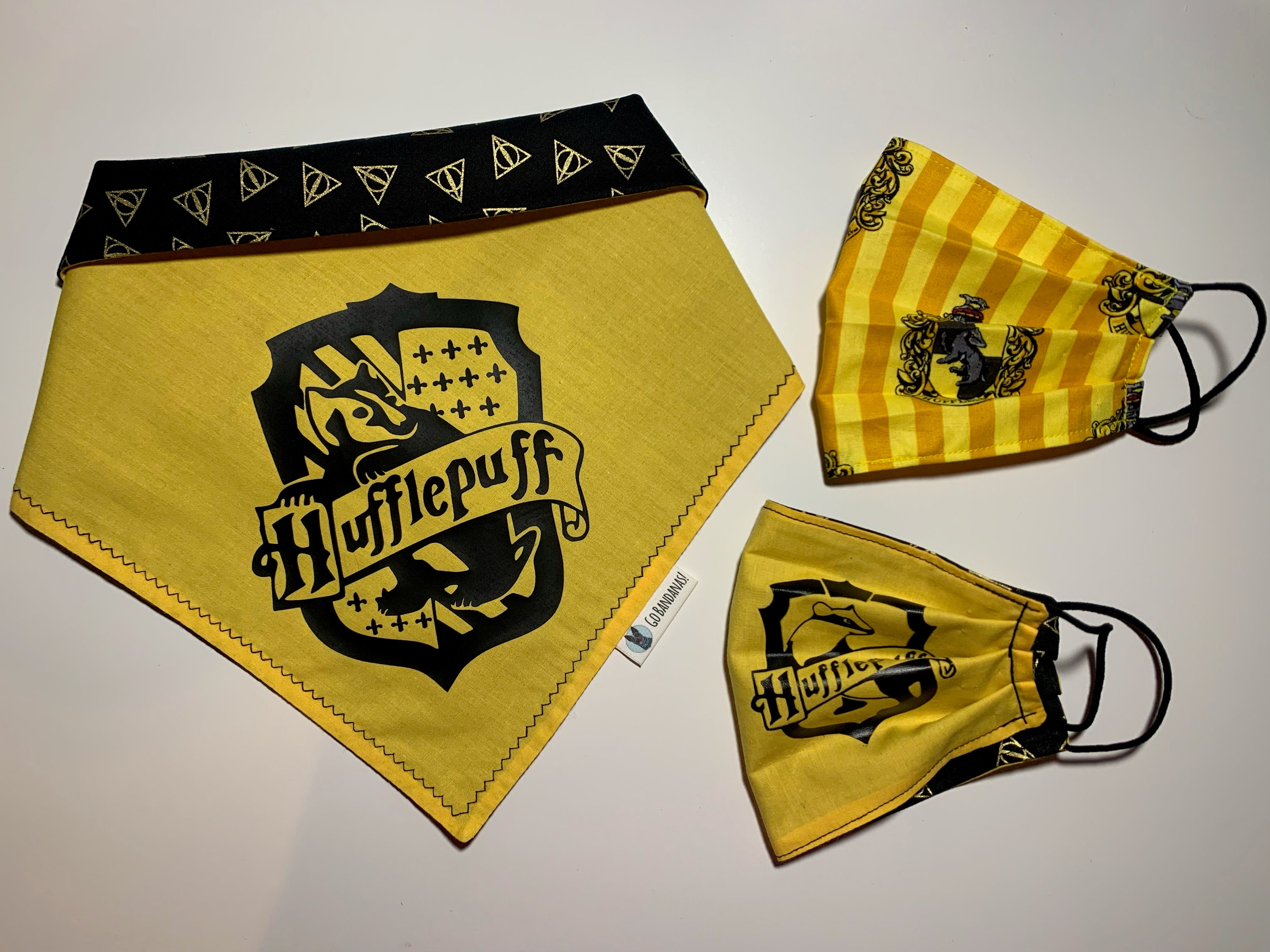Hufflepuff Double Sided Dog Bandana Etsy