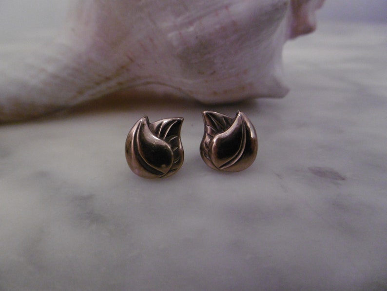 small dainty stud earrings gold image 1