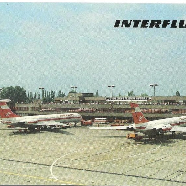 Postkarte  *** Flughafen Schönefeld *** INTERFLUG