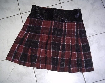 VINTAGE ** Skirt with Lurex ** Mini ** Size M