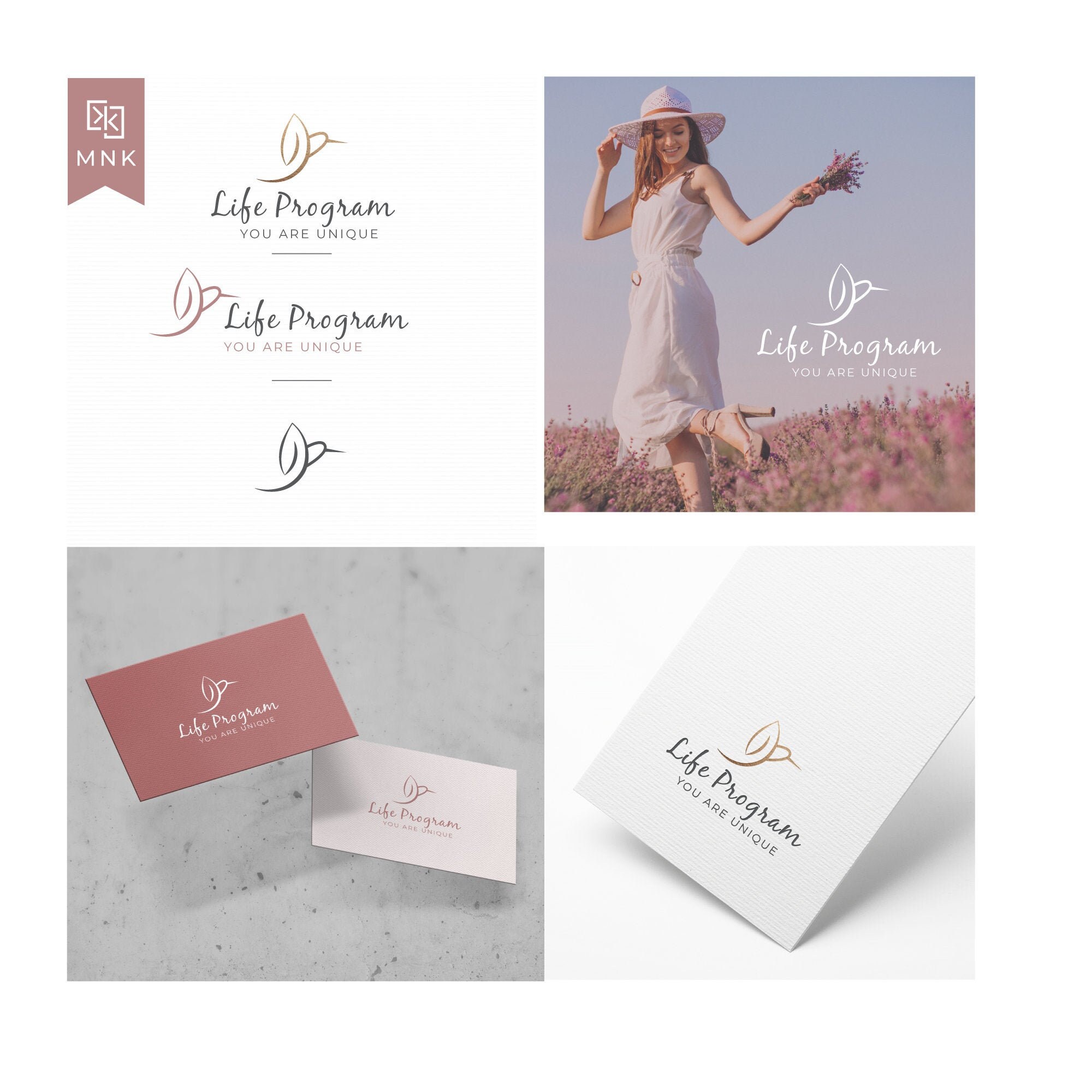 Rose Gold Psychology Coach Therapy Logo 