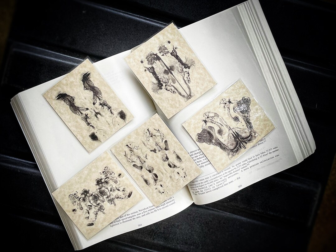 Inkblot Card Bookmark Set True Crime Psychological Test Set Hand
