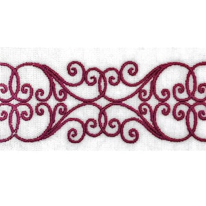 Delicate Scroll Work Medium Double Scroll Machine Embroidery Design