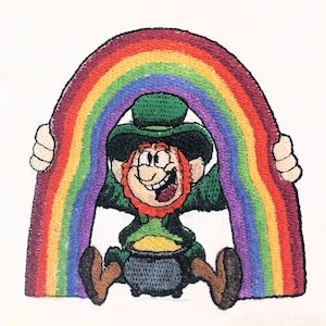 Rainbow Leprechaun (Small) Machine Embroidery Design