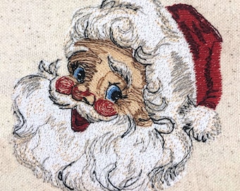 Retro Santa Extra Small Machine Embroidery Design