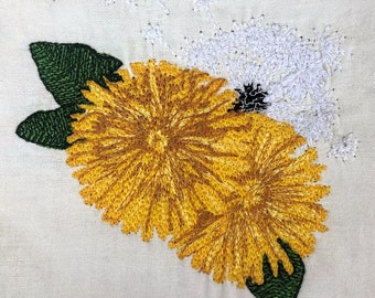 Kit de broderie de pissenlit style scandinave broderie etsy france