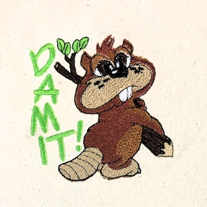 Dam It Beaver Machine Embroidery Design