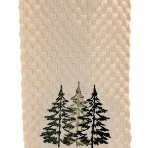 Three Majestic Pine Trees Machine Embroidery Design for 4 X 4 Inch Hoop ...