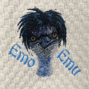 Emo Emu Machine Embroidery Design image 2