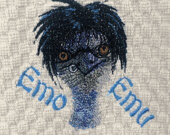 Plunger エモ　emo Emo Emu Machine Embroidery Design - Etsy