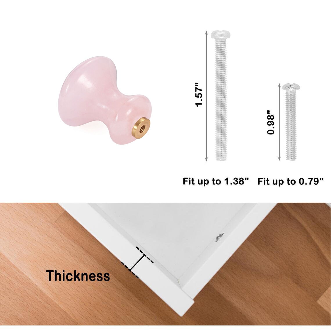 Rose Quartz Knobs 4 Pack/ Crystal Drawer Knobs/ Pink Etsy Australia