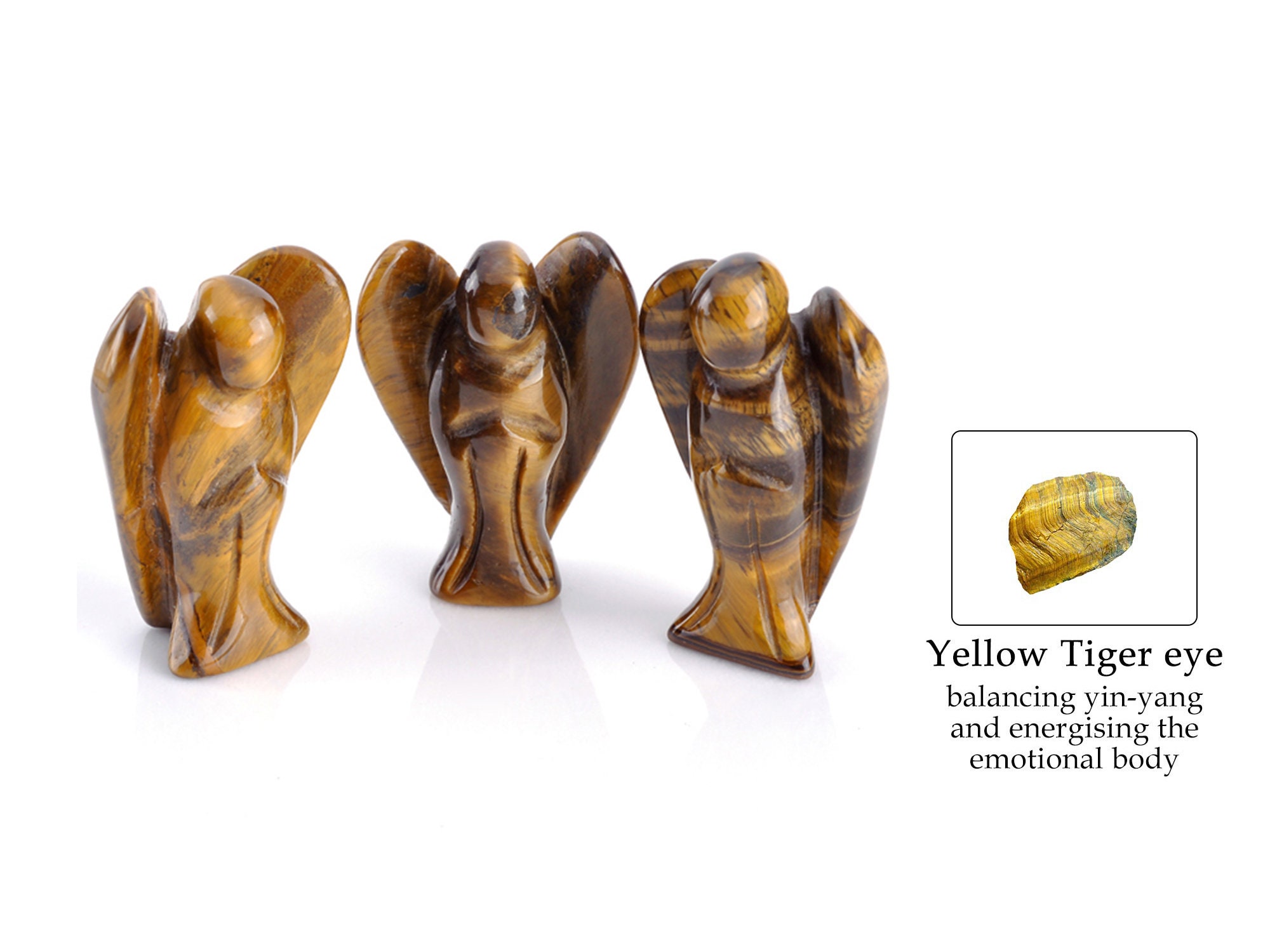 2x Crystal Angel / Pocket Angels / Mini crystal angels / Clear Etsy