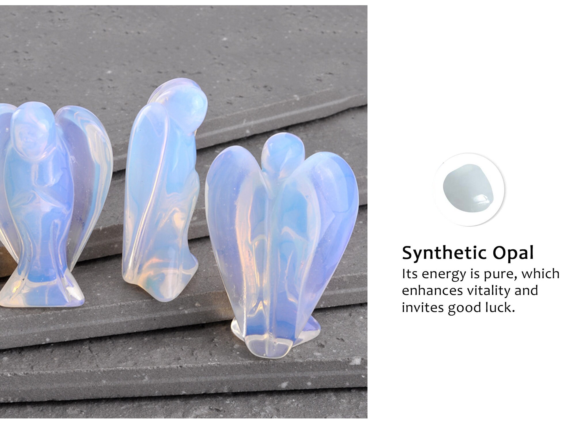 2x Crystal Angel / Pocket Angels / Mini crystal angels / Clear Etsy