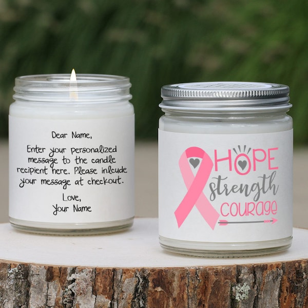 Cancro al seno Get Well & Survivor Carta candela personalizzata - Carta candela motivazionale ispiratrice - Cancer Fighter Incoraggiamento Sopravvissuto