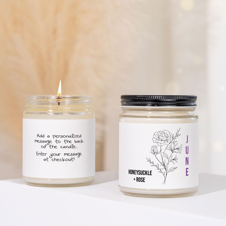 June Birth Flower Candle: Moonstone