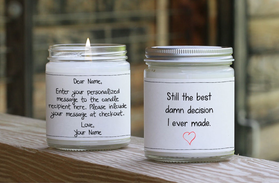 Candle Message Gift Personalized Message for Anniversary Dating
