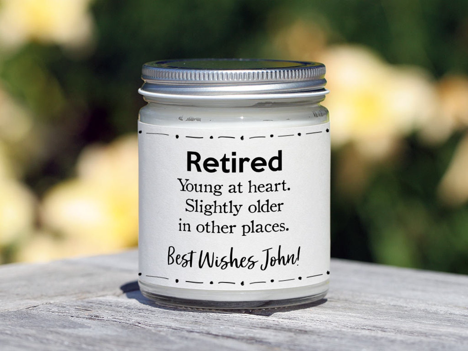 Retirement Gift Personalized Message Candle Original Etsy