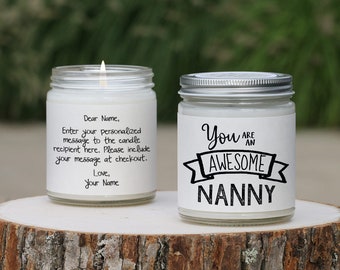 Nanny Goodbye Gift | Nanny Candle | Nanny Gift Leaving | Goodbye Nanny | Nanny Presents | Nannies Gifts | Nanny Gifts | Unique Candle Card