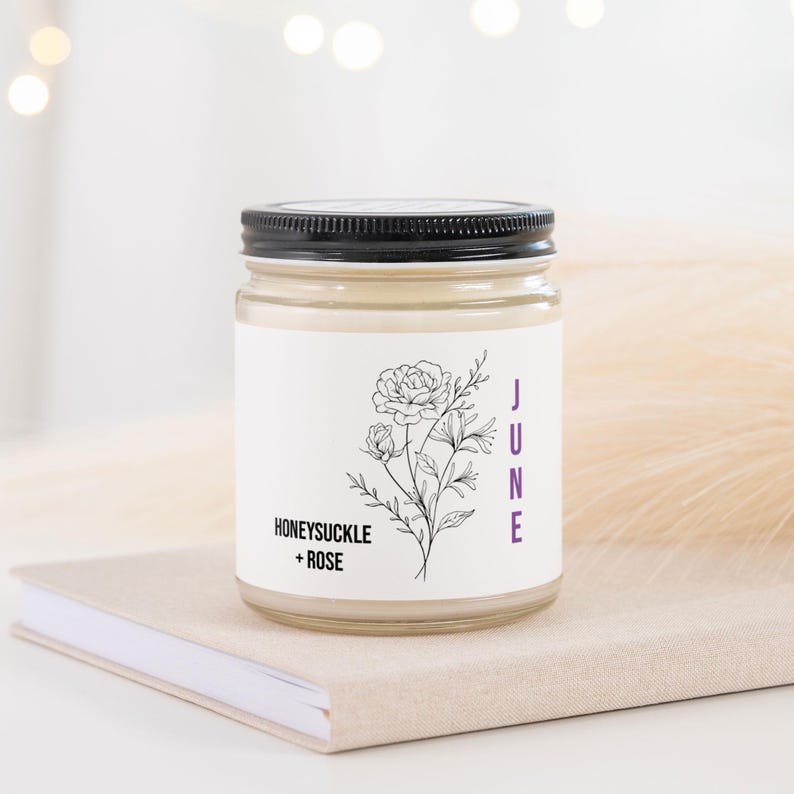 June Birth Flower Candle: Moonstone - Thumbnail 2