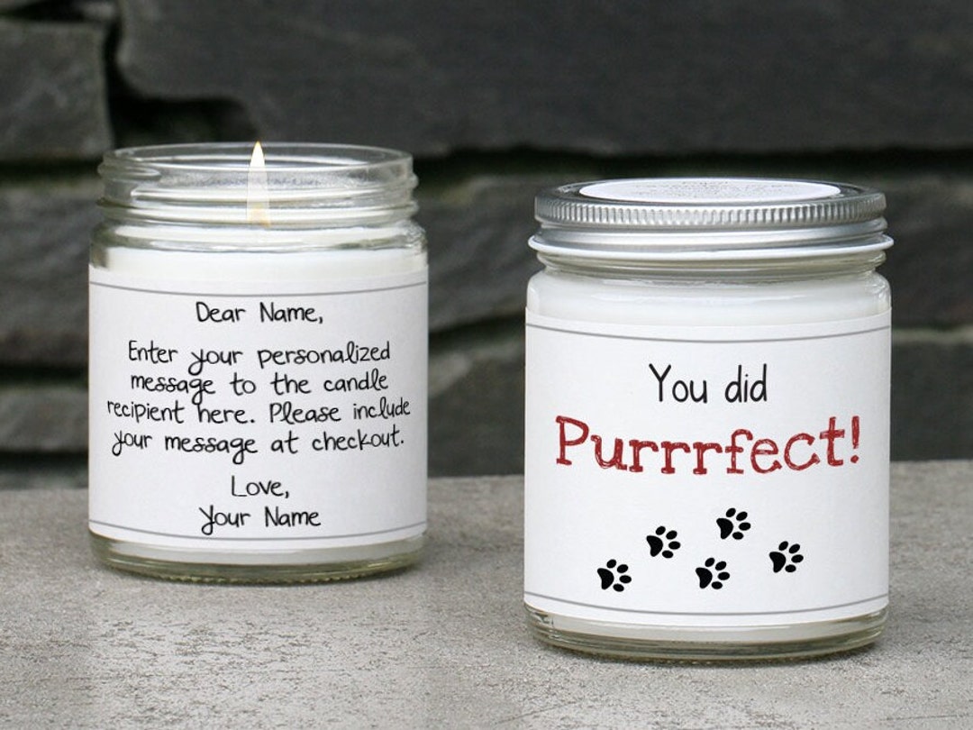 Pet Sitting Thank You Gift Dog Sitter Cat Sitter Gift Soy Candle Card