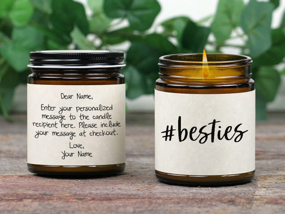Best Friends Candle Gift, besties Gift, Personalized Best Friends Candle Card, Galentine Gift