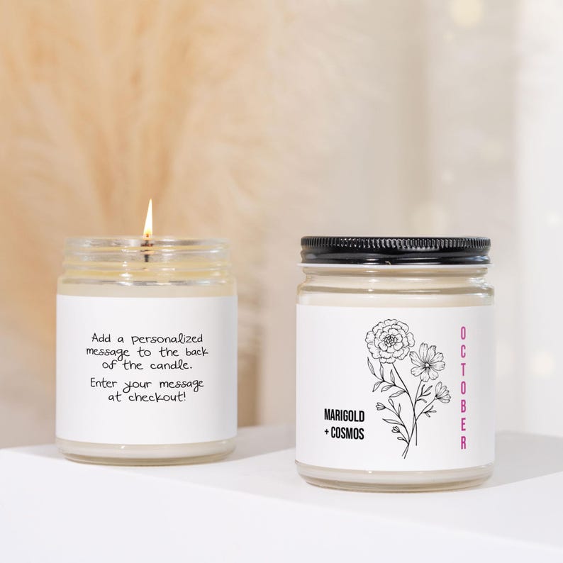 October Birth Flower Candle - Thumbnail 3