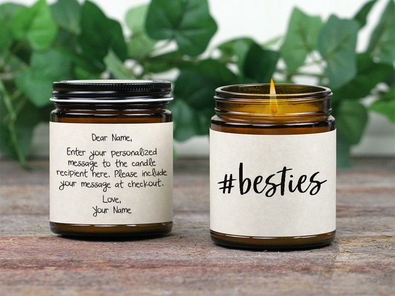 Best Friends Candle Gift Besties Gift Personalized Best Etsy