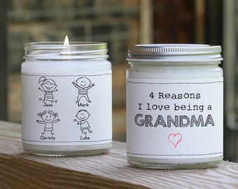 Personalized Grandma Gift Candle - Gift Ideas for Grandma - Christmas Gift for Grandma nana - Grandma Gifts from Grandkids - Grandmother