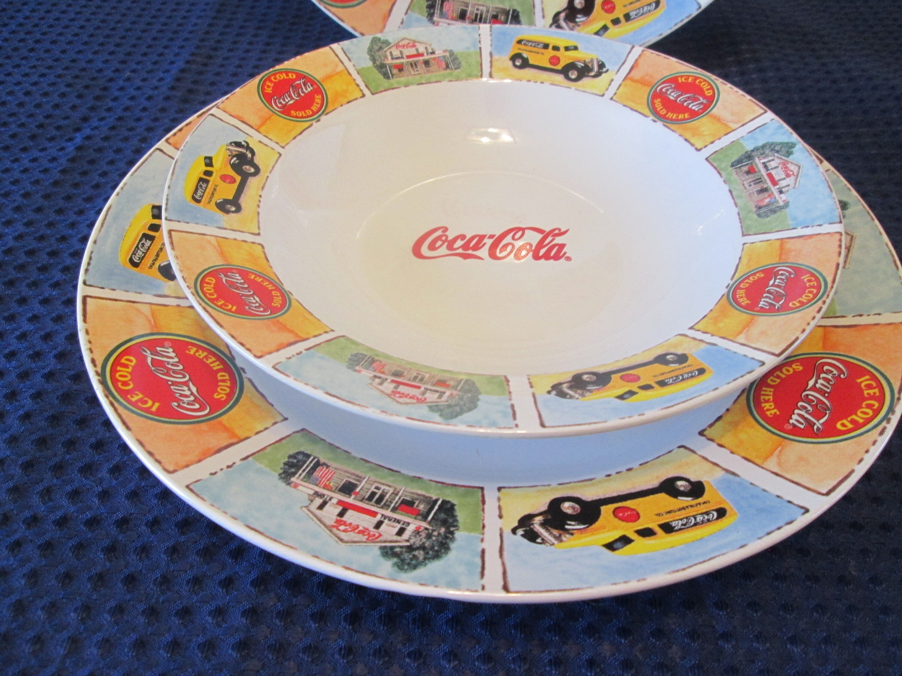 Coca-cola Plates and Bowl Set of 3 - Etsy