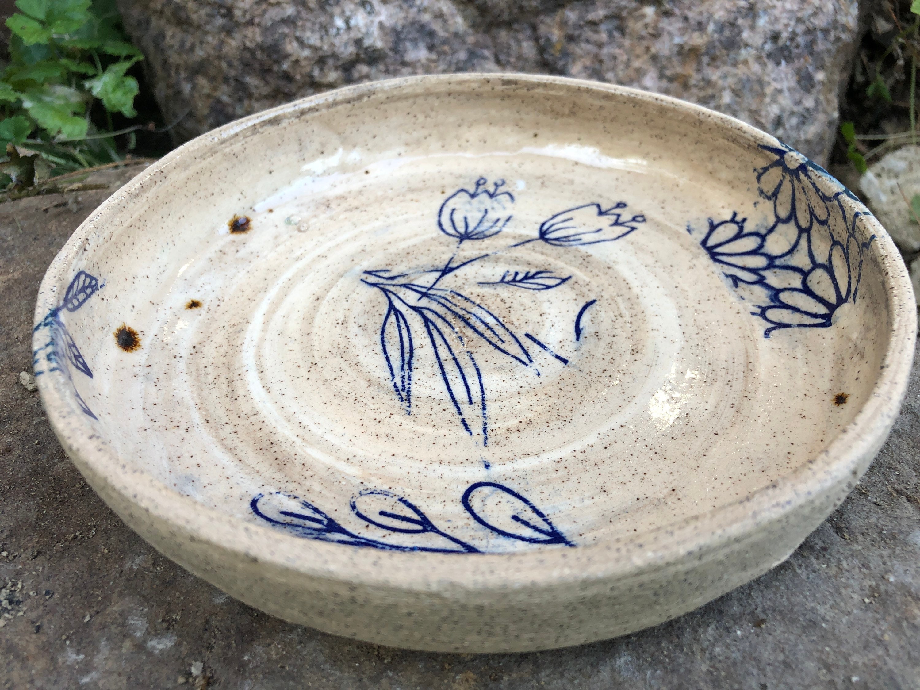 Stoneware plate Etsy