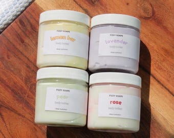 Whipped Body Butter, Shea Avocado Coconut, Palm Free, 16 Scent Options
