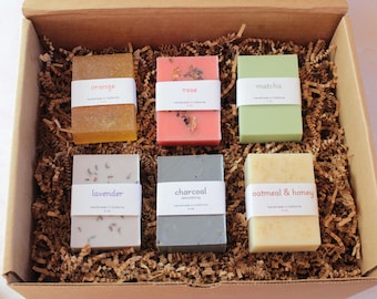 Regalo de inauguración de casa / Jabón artesanal / Regalo personalizado / Lavanda, rosa, matcha, naranja, carbón vegetal, miel de avena