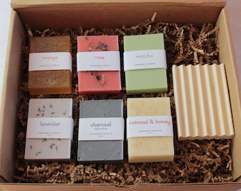 Regalo de inauguración de casa / Jabón artesanal / Regalo personalizado / Lavanda, rosa, matcha, naranja, carbón vegetal, miel de avena