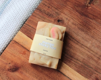Mango Sticky Rice Soap Bar, Thai Dessert Inspired, Coconut & Mango Scent (2.5 oz)