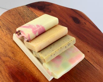 Handmade Soap Discovery Set 4 pack | Coconut, Peach, Floral, and Rose Scents