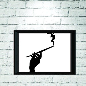 B&W Cigarette Art Print
