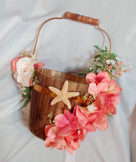 beach flower girl basket