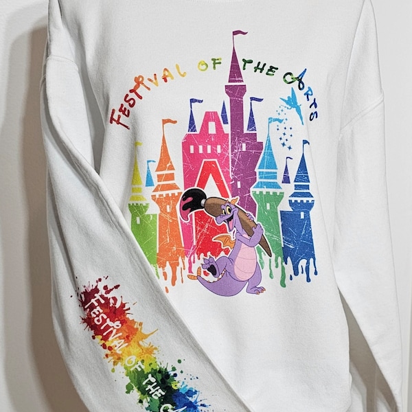 Festival of Arts tshirt, figment sweatshirt, Epcot, 100 years of wonder, Mickey shirt, FARTS, Art shirt