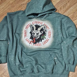 Krampus shirt,Krampus sweatshirt, Merry Krampus shirt, Gruss Vom Krampus,Holiday, Krampus crop top, Horror christmas,Scary Christmas hoodie image 7