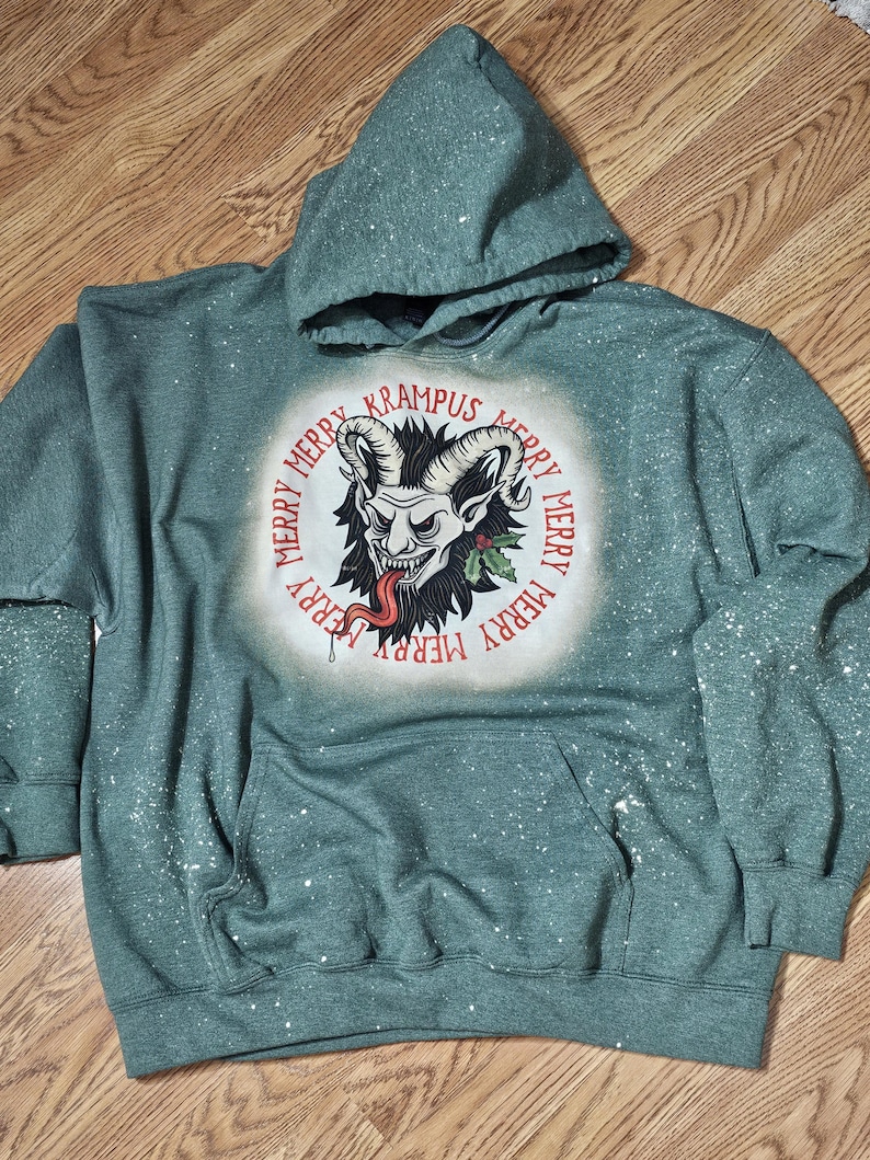 Krampus shirt,Krampus sweatshirt, Merry Krampus shirt, Gruss Vom Krampus,Holiday, Krampus crop top, Horror christmas,Scary Christmas hoodie image 7