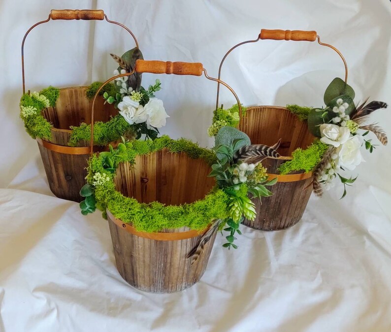 etsy flower girl basket