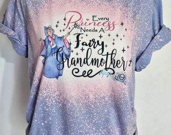 Fairy godmother shirt, fairy grandmother, princess shirt, Cinderella tshirt, magic kingdom , nana, girls shirt,custom bleach shirt