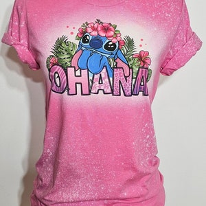 Stitch shirt, Lilo and stitch birthday, kids stitch tshirt, stitch sweatshirt, Ohana, peace love and stitch, bleached graphic tee