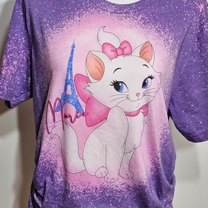 Marie shirt, aristocats t-shirt,cat, kitty, because I'm a lady, princess shirt,magic kingdom, girls shirt,custom bleached tee