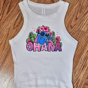 Stitch shirt, stitch crop top, Ohana, stitch sweatshirt, hoodie, crop tank