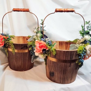 Ivory Flower Girl Basket/ Flower Girl Baskets