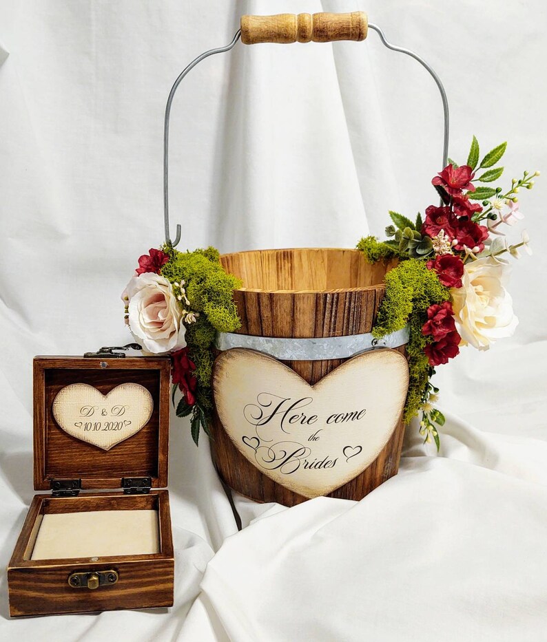 etsy flower girl basket