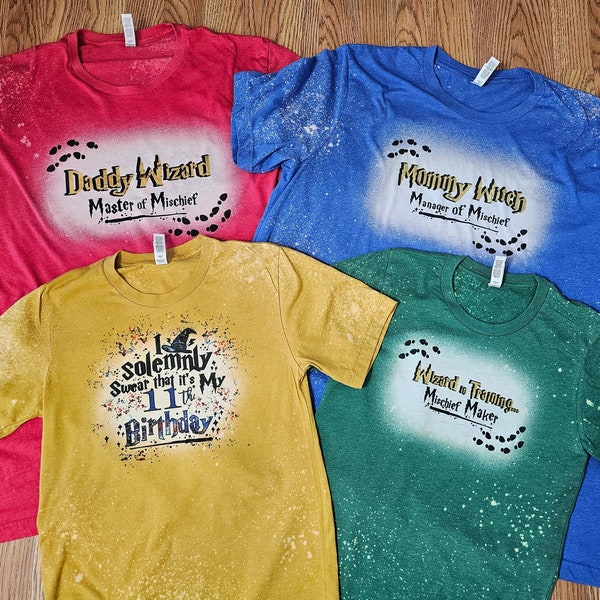 Camiseta de cumpleaños de Universal Studios, Universal Studios, cumpleaños de mago, camiseta de la escuela de magia, camiseta de la casa de los magos, castillo mágico, lejía