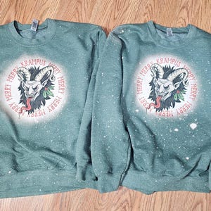 Krampus shirt,Krampus sweatshirt, Merry Krampus shirt, Gruss Vom Krampus,Holiday, Krampus crop top, Horror christmas,Scary Christmas hoodie image 17